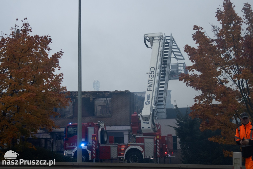 Skutki pożaru w Rusocinie - gmina Pruszcz Gdański