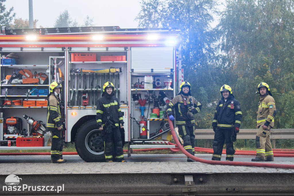 Skutki pożaru w Rusocinie - gmina Pruszcz Gdański