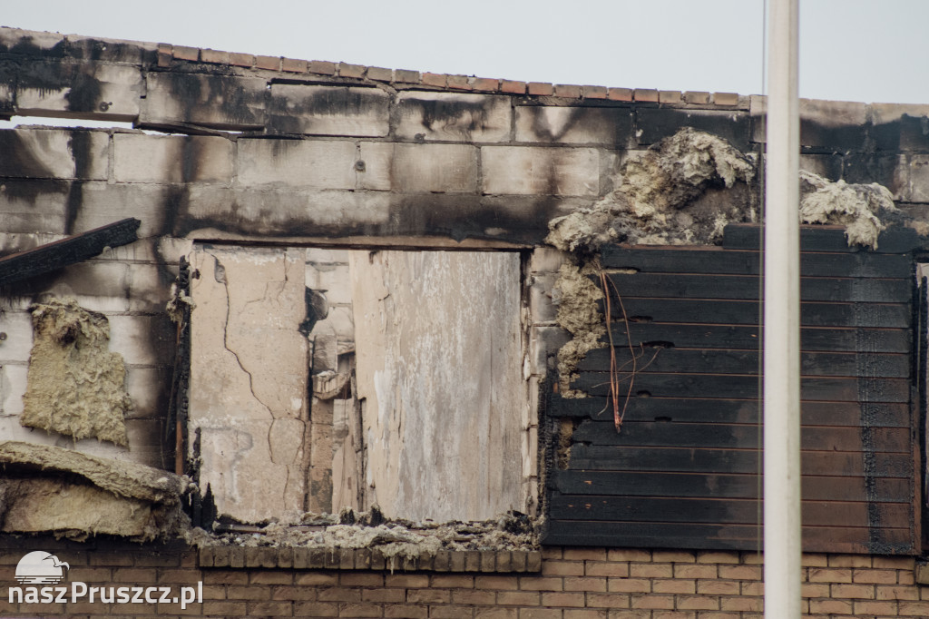 Skutki pożaru w Rusocinie - gmina Pruszcz Gdański