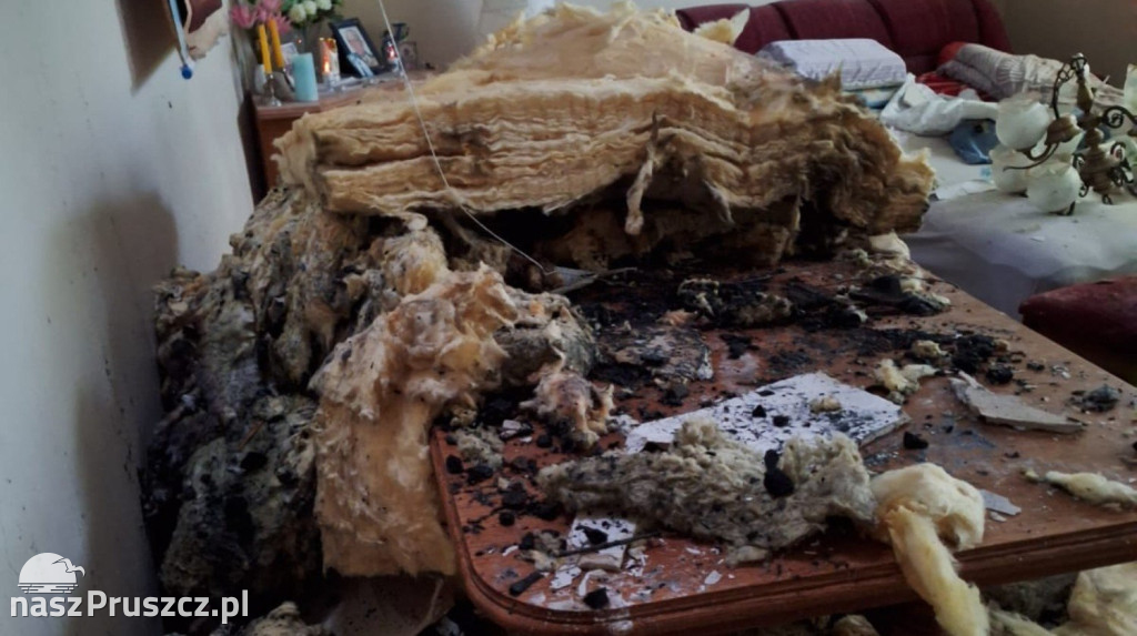 Pożar w Pruszczu Gdańskim - 1/2.12.25.