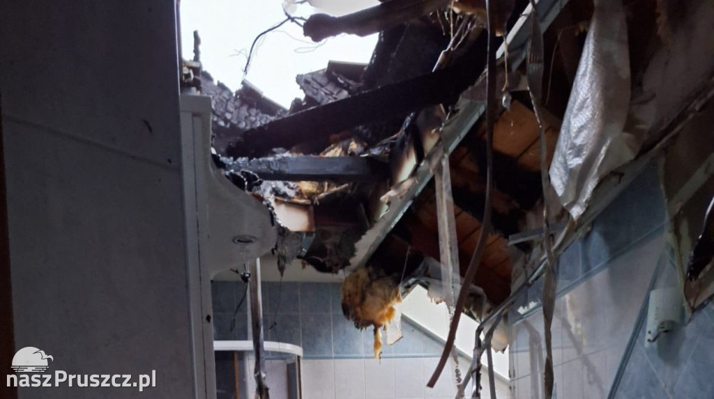 Pożar w Pruszczu Gdańskim - 1/2.12.25.