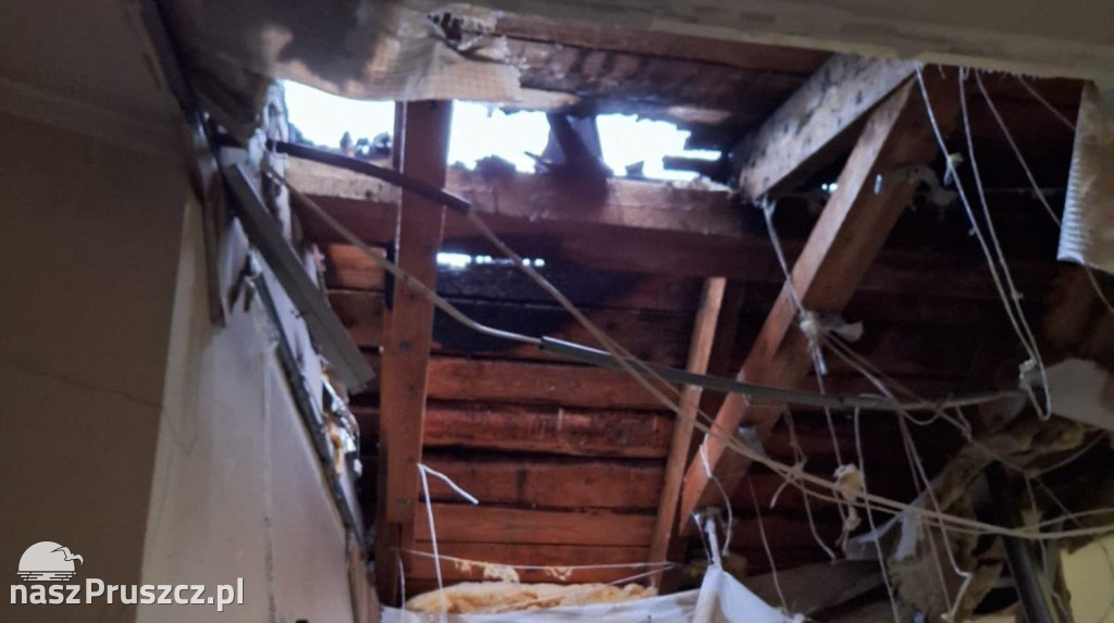 Pożar w Pruszczu Gdańskim - 1/2.12.25.