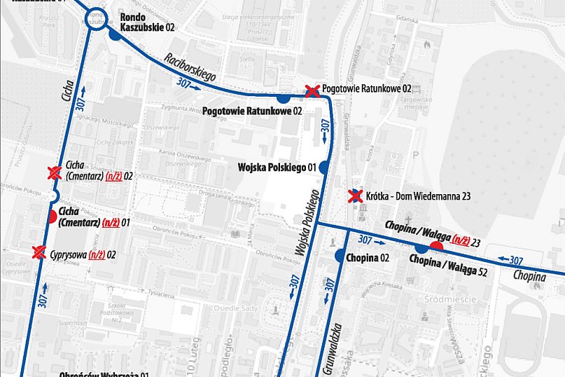 Zmiana organizacji ruch w Pruszczu Gdańskim od 14 lipca
