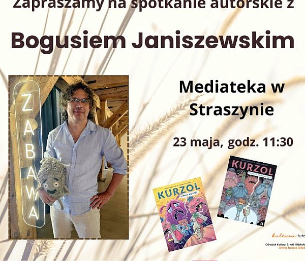 Pisarz Boguś Janiszewski przyjedzie do Mediateki w Straszynie-19050