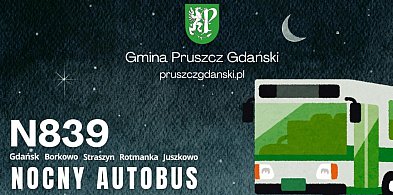 Gmina Pruszcz Gdański:  Weekendowa linia nocna N839 do Gdańska już działa!-20006