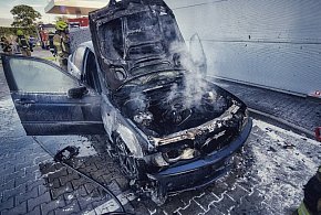 Pożar samochodu na A1. Służby interweniowały na MOP Kleszczewko