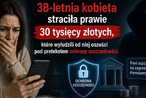 Oszuści wyłudzili prawie 30 tysięcy złotych od 38-letniej kobiety