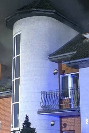 Pożar w Pruszczu Gdańskim - 1/2.12.25.-1445