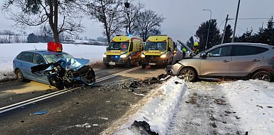 Gm. Trąbki Wielkie: Wypadek w Gołębiewku – dwie osoby poszkodowane