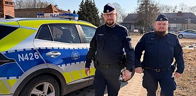 Dzielnicowi z Trąbek Wielkich ruszyli na pomoc. Uratowali 67-latka