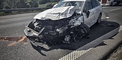 Wypadek koło Żelisławek. Akcja służb na autostradzie A1