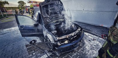 Pożar samochodu na A1. Służby interweniowały na MOP Kleszczewko