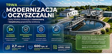 Cedry Wielkie inwestują w przyszłość: trwa modernizacja oczyszczalni ścieków