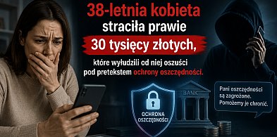 Oszuści wyłudzili prawie 30 tysięcy złotych od 38-letniej kobiety