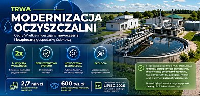 Cedry Wielkie: trwa modernizacja oczyszczalni ścieków