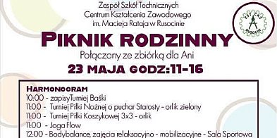 Piknik Rodzinny w Rusocinie i zbiórka dla Ani