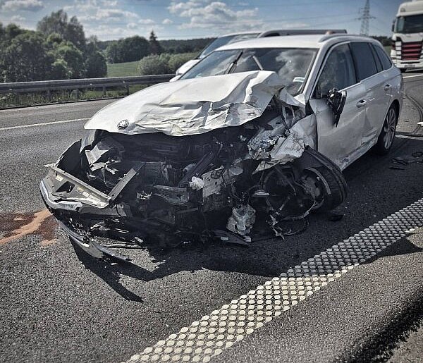 Wypadek koło Żelisławek. Akcja służb na autostradzie A1