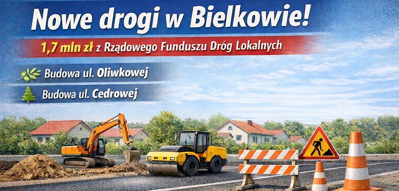 Kolbudy: Prawie 2 mln złotych na nowe drogi w Bielkowie
