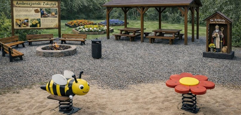 Pszczółki: Ambrozjański Zakątek – nowa przestrzeń w Parku Lipowym