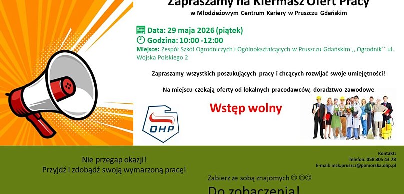 Kiermasz Ofert Pracy w Pruszczu Gdańskim – Twoja szansa na rozwój zawodowy
