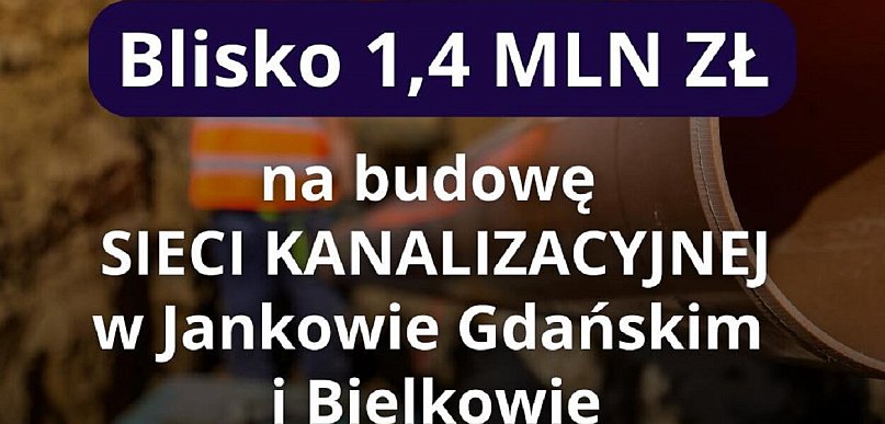 Ponad 1,3 mln zł na kanalizację w gminie Kolbudy. Rusza ważna inwestycja