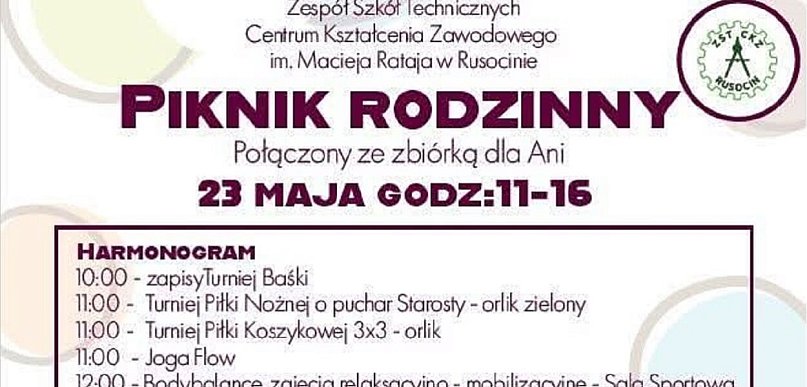 Piknik Rodzinny w Rusocinie połączony ze zbiórką dla Ani