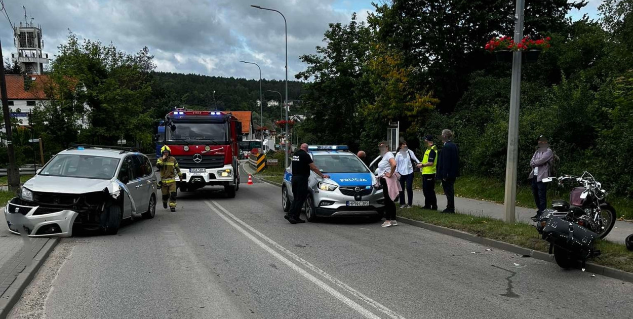 Kolbudy: Wypadek z udziałem motocyklisty