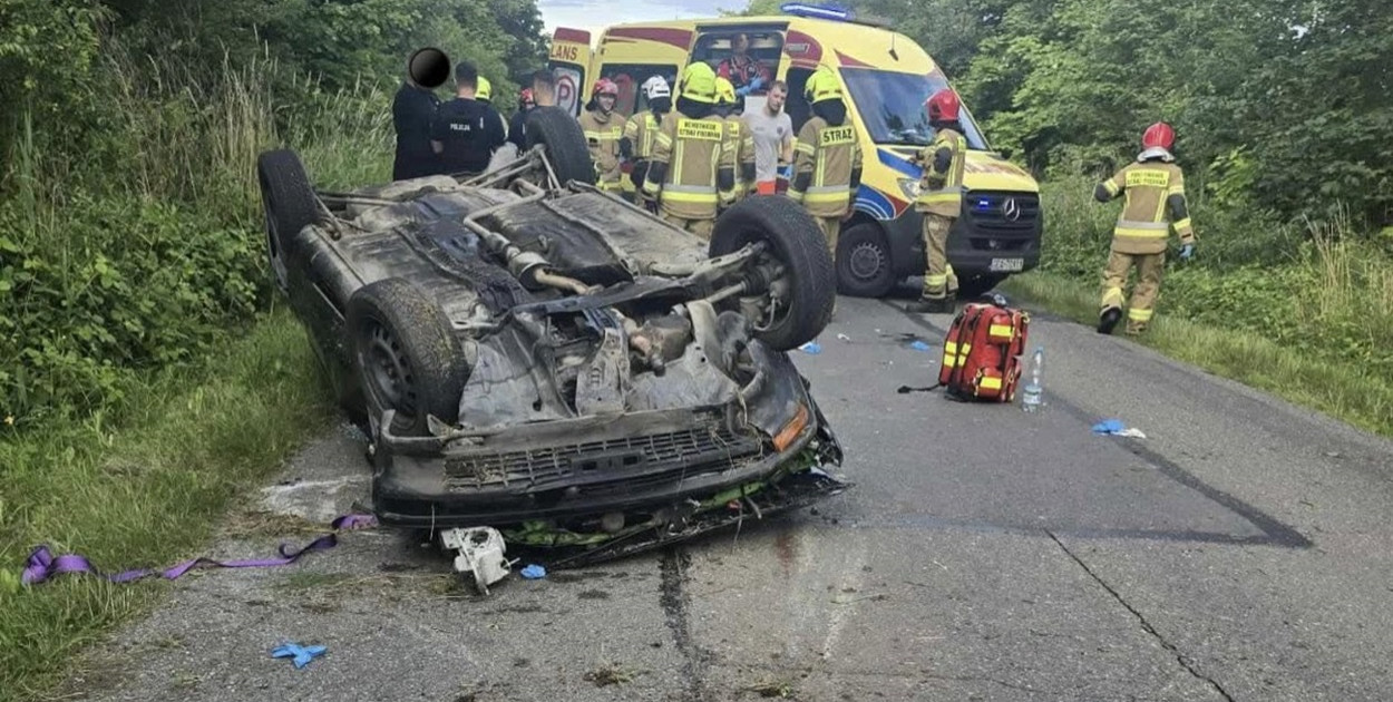 Gmina Pruszcz Gdański: Groźny wypadek w Wojanowie. Na miejscu LPR