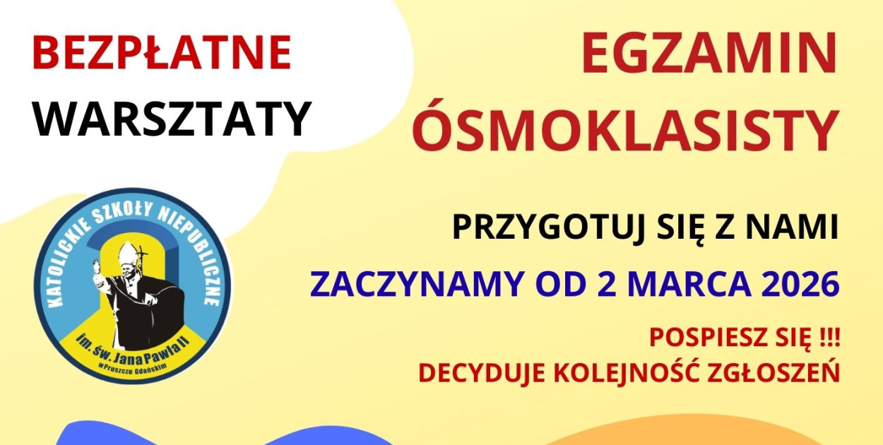Egzamin ósmoklasisty bez stresu – startują warsztaty w Katoliku