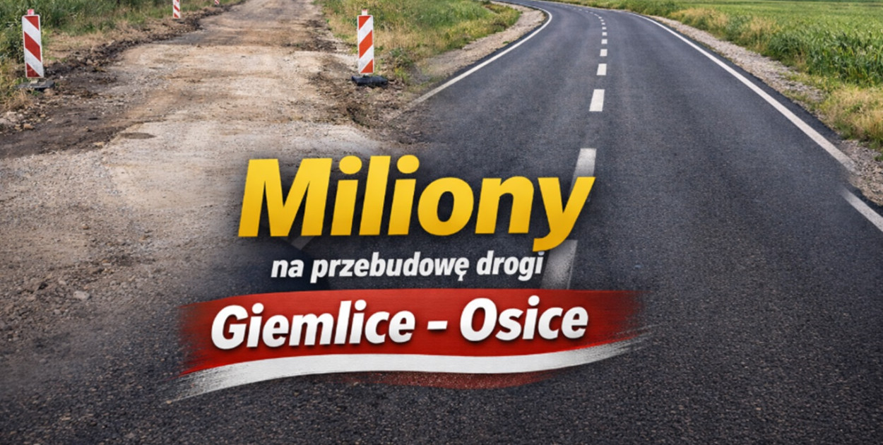 4,6 mln zł dla Powiatu Gdańskiego na przebudowę drogi Giemlice–Osice