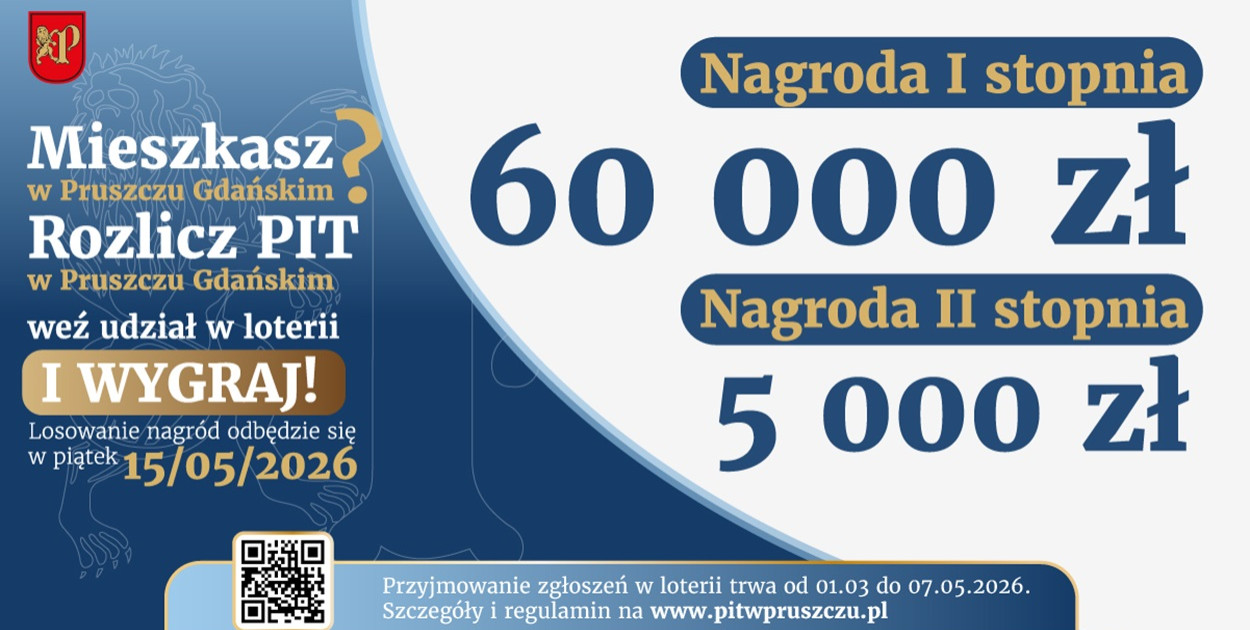 Rozlicz PIT w Pruszczu Gdańskim i wygraj nawet 60 tysięcy złotych