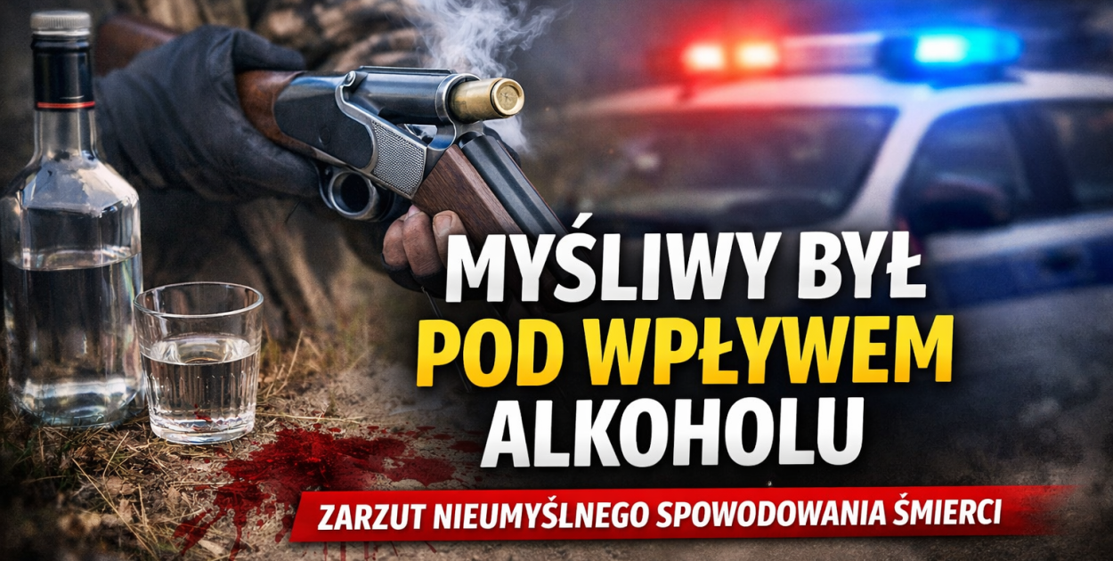 Tragiczny wypadek na polowaniu. Prokuratura: myśliwy był pod wpływem alkoholu