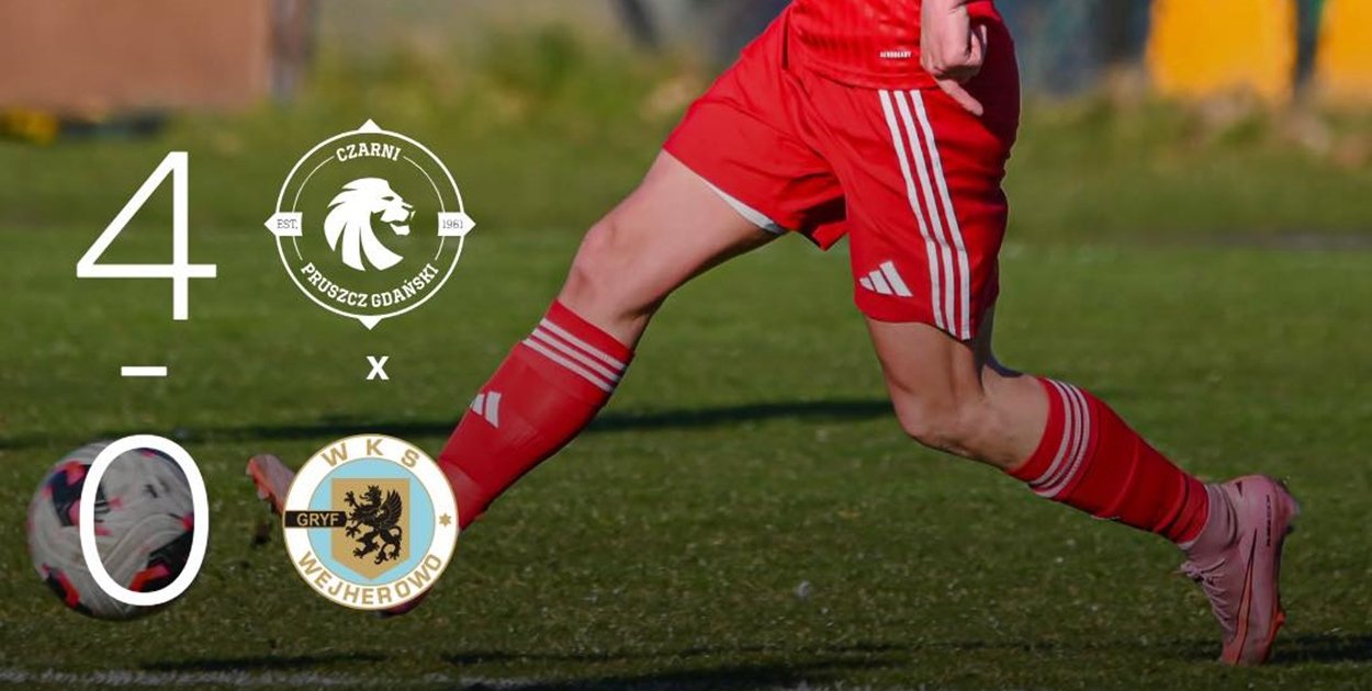 Dominacja Czarnych! 4:0 z Gryfem Wejherowo i awans dalej